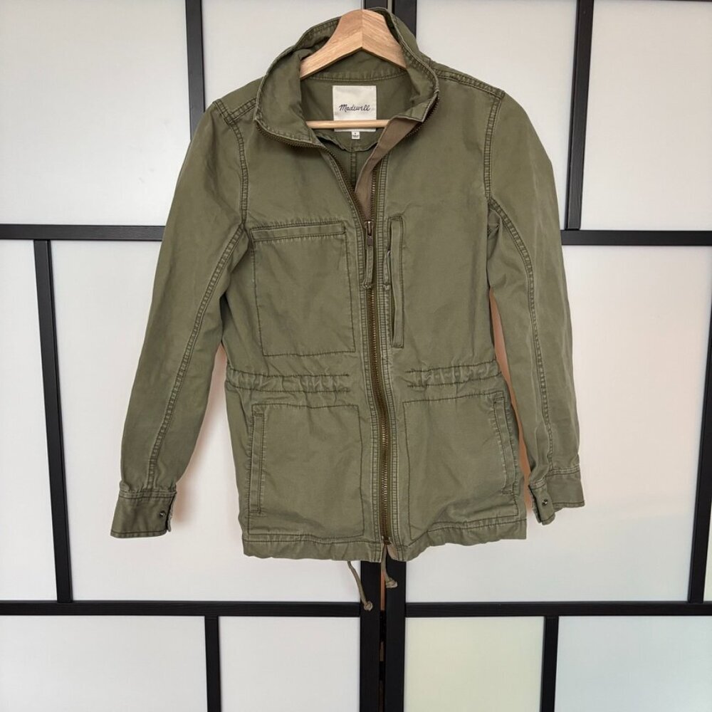 Madewell Womens Utility Jacket Olive Army Green Size Small Indie Sleaze Boho